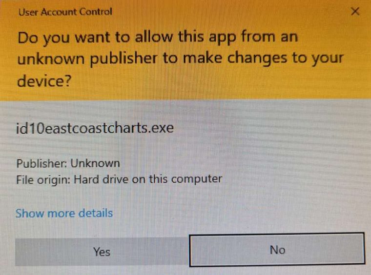 The User Account Control prompt asking whether to allow the app to make changes